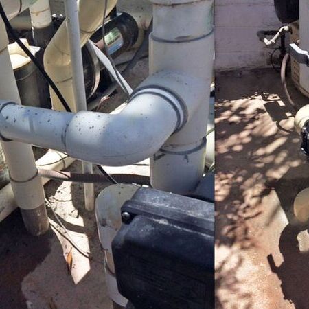 Before and after. Replaced bypass check valve.